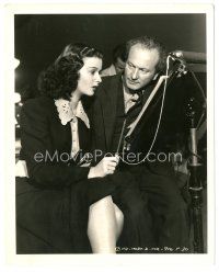 1h188 SHE KNEW ALL THE ANSWERS deluxe candid 8x10 still '41 Joan Bennett & director Richard Wallace