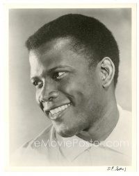 1h844 SIDNEY POITIER 8x10.25 still '60s great close smiling portrait of the great actor