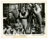 1h192 SINGIN' IN THE RAIN candid 8x10 still R62 Donald O'Connor & others wait beside camera!