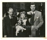 1h890 SWING SHIFT MAISIE 8.25x10 still '43 Ann Sothern holding dog between James Craig & Qualen!