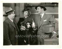 1h903 THIN MAN GOES HOME 8x10 still '44 c/u of William Powell & Myrna Loy carrying Asta the dog!