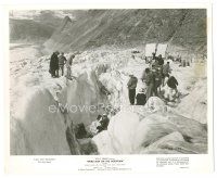 1h211 THIRD MAN ON THE MOUNTAIN candid 8x10 still '59 crew films MacArthur by glacier crevasse!