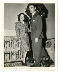 1h212 THIS LOVE OF OURS candid 8x10 still '45 Merle Oberon & her new leading man Charles Korvin!