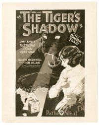 1h914 TIGER'S SHADOW chapter 4 8x10 still '28 wonderful artwork of giant tiger from the one-sheet!