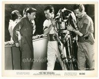 1h917 TIME TRAVELERS 8x10 still '64 cool image of guys carrying metal robot frame!