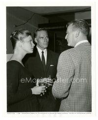 1h235 WAR LORD candid 8x10 still '65 Charlton Heston, Rosemary Forsyth & Henry Wilcoxon at party!