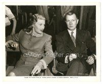 1h237 WELCOME STRANGER candid 8x10 still '47 Joan Caulfield smoking & chatting with director Nugent