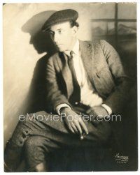 1h975 WILLIAM C. DE MILLE deluxe 7.5x9.5 still '20s the Paramount producer smoking by Hartsook!