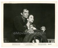 1h990 WORLD IN HIS ARMS 8x10 still '52 c/u of Gregory Peck & pretty Ann Blyth at ship's wheel!