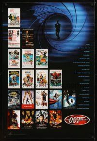 1j008 007 40TH ANNIVERSARY 1sh '02 cool images of all Bond one-sheets!