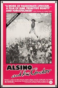 1j033 ALSINO & THE CONDOR 1sh '82 Dean Stockwell, wild image of man leaping over mob!