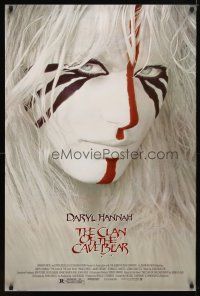 1j118 CLAN OF THE CAVE BEAR 1sh '86 fantastic image of Daryl Hannah in tribal make up!