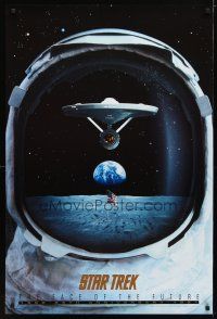 1j737 STAR TREK: THE FACE OF THE FUTURE commercial poster '92 the Enterprise in astronaut helmet