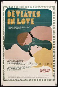 1j182 DEVIATES IN LOVE 1sh '70s art of masochist lovers chained together!