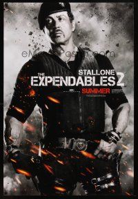 1j213 EXPENDABLES 2 teaser DS 1sh '12 great image of tough-guy Sylvester Stallone!