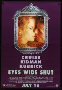 1j214 EYES WIDE SHUT advance DS 1sh '99 Stanley Kubrick, romantic c/u of Tom Cruise & Nicole Kidman