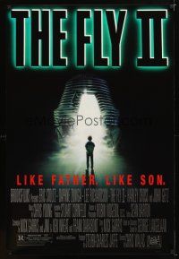 1j232 FLY II 1sh '89 Eric Stoltz, Daphne Zuniga, like father, like son, horror sequel, Mahon art
