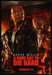 1j266 GOOD DAY TO DIE HARD style B teaser DS 1sh '13 Bruce Willis, Winstead, Jai Courtney!