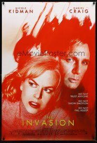 1j353 INVASION advance DS 1sh '07 close-up of Nicole Kidman & Daniel Craig!
