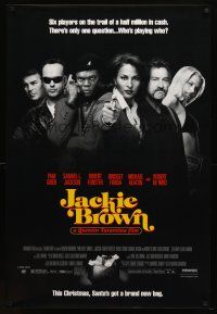 1j007 JACKIE BROWN advance 1sh '98 Tarantino, Pam Grier, Samuel L. Jackson, De Niro, Fonda!