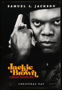 1j004 JACKIE BROWN teaser 1sh '97 Quentin Tarantino, cool image of Samuel L. Jackson!