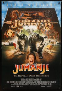 1j371 JUMANJI DS int'l 1sh '95 Robin Williams, Bonnie Hunt & Kirsten Dunst, It's a jungle in here!