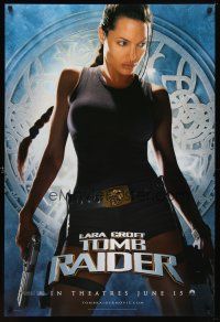 1j404 LARA CROFT TOMB RAIDER teaser DS 1sh '01 sexy Angelina Jolie, from popular video game!