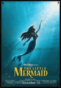1j433 LITTLE MERMAID advance DS 1sh R97 Ariel swimming to the surface, Disney underwater cartoon!