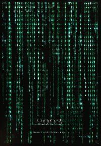 1j478 MATRIX RELOADED 2003 style holofoil teaser 1sh '03 Keanu Reeves, Wachowski Brothers sequel!