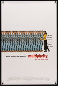 1j512 MULTIPLICITY int'l DS 1sh '96 many Michael Keatons hug one Andie MacDowell!