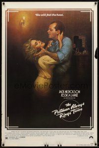 1j600 POSTMAN ALWAYS RINGS TWICE 1sh '81 art of Jack Nicholson & Jessica Lange by Rudy Obrero!