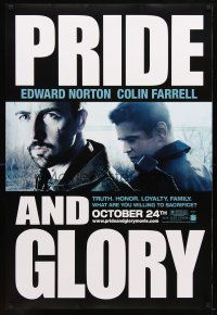 1j605 PRIDE & GLORY teaser DS 1sh '08 Colin Farrel & Edward Norton in NYC cop drama!