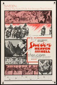 1j758 SWEDEN HEAVEN & HELL int'l 1sh '69 where the facts of life are stranger than fiction!