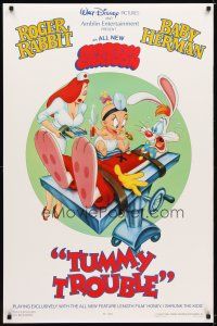 1j801 TUMMY TROUBLE DS 1sh '89 Roger Rabbit & sexy nurse Jessica with doctor Baby Herman!