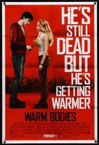 1j824 WARM BODIES advance DS 1sh '13 Nicholas Hoult, Teresa Palmer, cold body, warm heart!