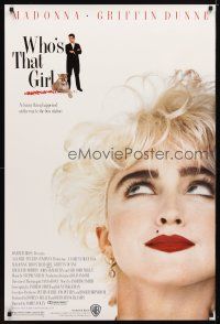 1j840 WHO'S THAT GIRL 1sh '87 great portrait of young rebellious Madonna, Griffin Dunne