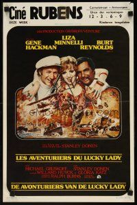 1k104 LUCKY LADY Belgian '75 Gene Hackman, Burt Reynolds & Liza Minnelli, Tom Jung art!