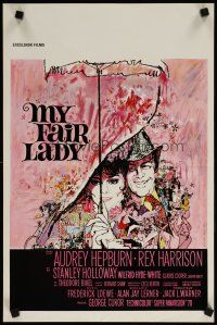 1k108 MY FAIR LADY Belgian R70s classic art of Audrey Hepburn & Rex Harrison by Bob Peak!