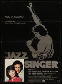 1k403 JAZZ SINGER Danish '81 artwork of Neil Diamond singing into microphone, re-make!