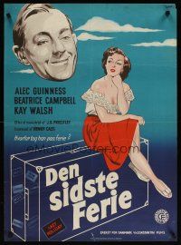 1k406 LAST HOLIDAY Danish '51 Sir Alec Guinness only has a few months left to live, Wenzel art!
