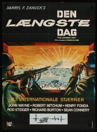 1k412 LONGEST DAY video Danish R80s Zanuck's World War II D-Day movie with 42 international stars!
