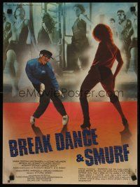 1k241 DANCE MUSIC French 15x21 '84 great 1980s dancing image, Break Dance & Smurf!