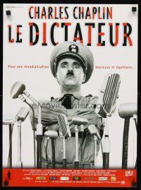 1k247 GREAT DICTATOR French 15x21 R02 Charlie Chaplin as Hitler-like dictator Hynkel w/microphones