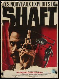 1k265 SHAFT'S BIG SCORE French 15x21 '73 different close up of Richard Roundtree with gun!