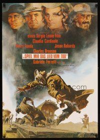 1k052 ONCE UPON A TIME IN THE WEST German R70s Leone, art of Cardinale, Fonda, Bronson & Robards!