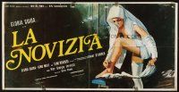 1k124 LA NOVIZIA Italian 15x30 '75 outrageous art of half-naked nun Gloria Guida by Luca Crovato!