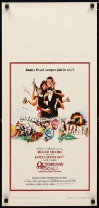 1k146 OCTOPUSSY Italian locandina '83 art of Maud Adams & Roger Moore as James Bond by Goozee!