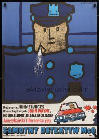 1k548 McQ Polish 23x33 '75 John Sturges, John Wayne, Jan Mlodozeniec artwork of cop!