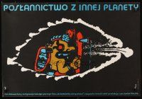 1k553 MYSTERIES OF THE GODS Polish 23x33 '77 William Shatner, really cool Jerzy Flisak art!