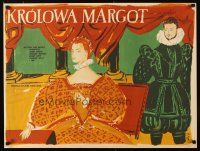 1k560 QUEEN MARGOT Polish 23x33 '57 Jeanne Moreau, completely different art by Antoni Uniechowski!